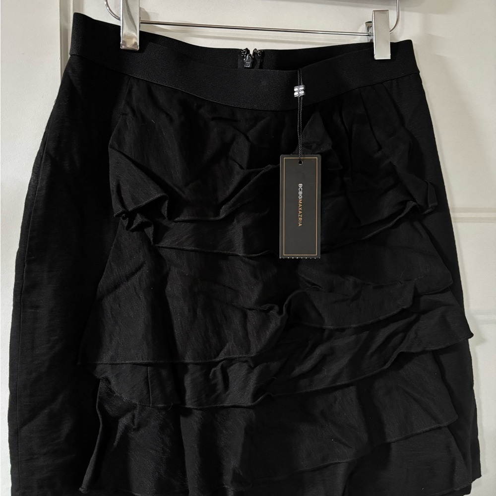 BCBGMAXAZRIA Black Ruffle Skirt